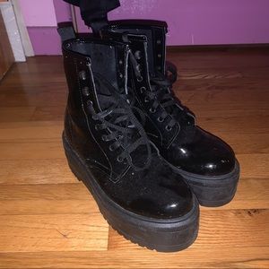 platform combat boots